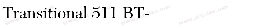 Transitional 511 BT字体转换